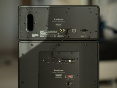 picture of the back of a Blackstar Drumfire Edition wireless Bluetooth speaker